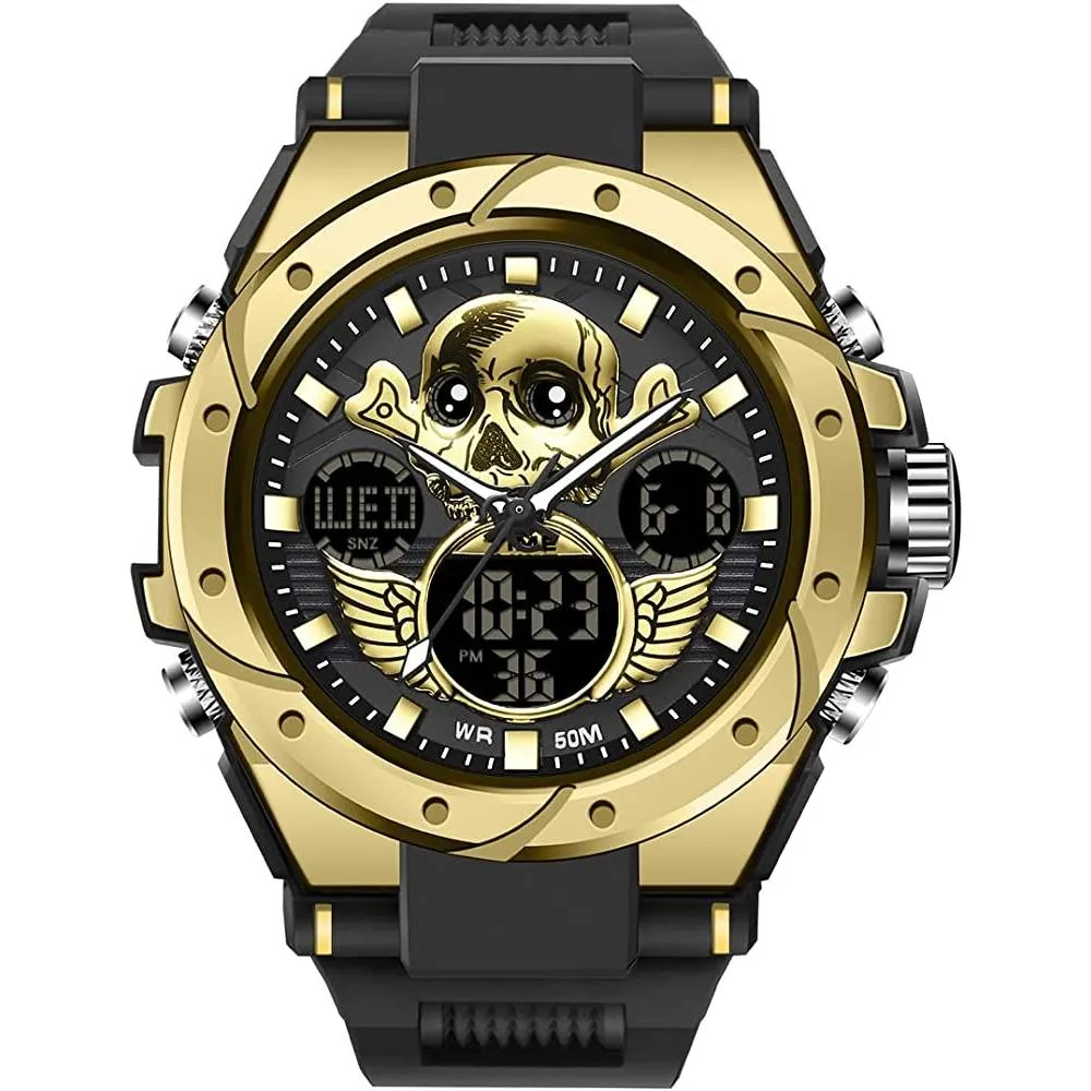 KXAITO Men's Watches Sports Outdoor Waterproof Military Watch Date Multi Function Tactics LED Alarm Stopwatch | Multiple Colors