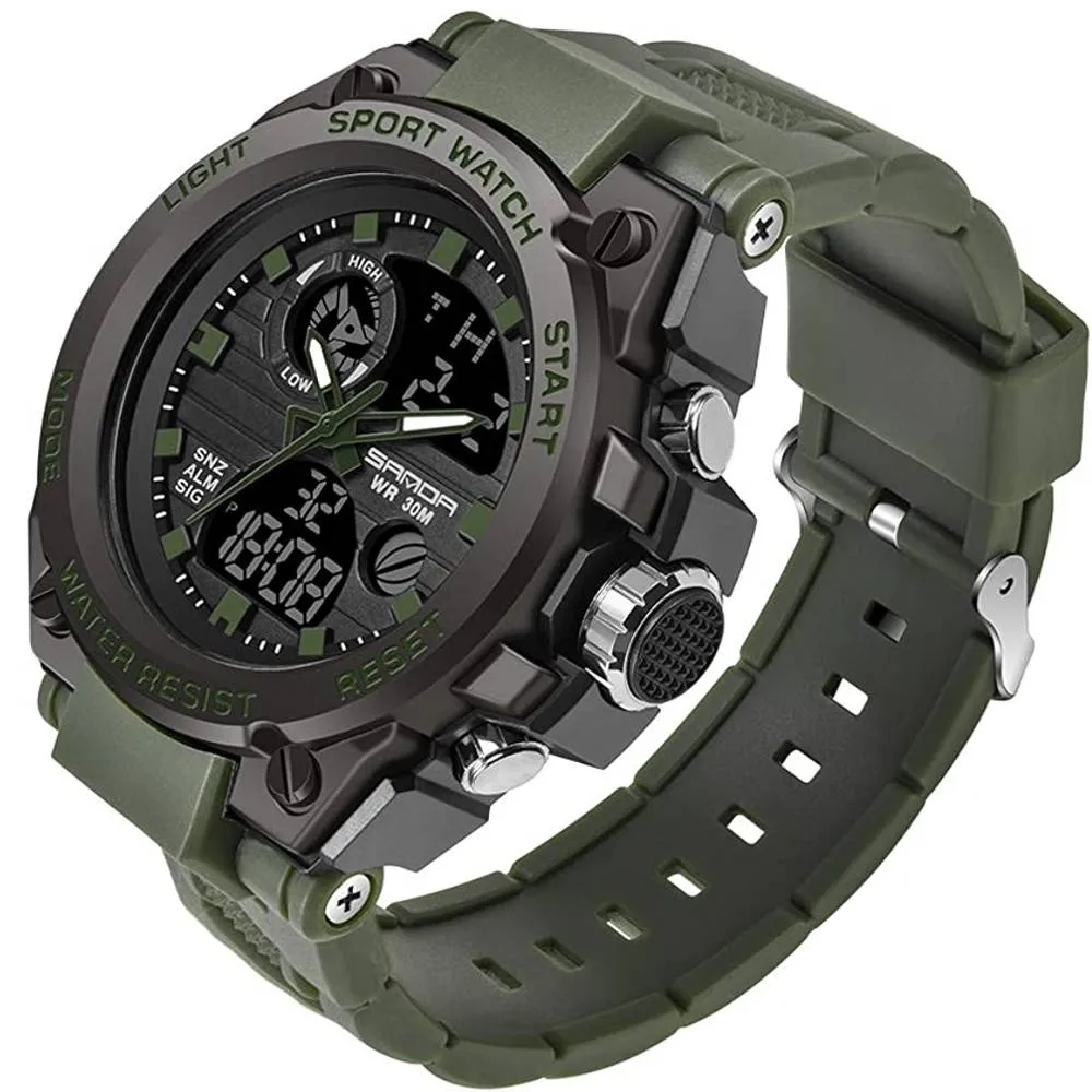 KXAITO Men's Watches Sports Outdoor Waterproof Military Watch Date Multi Function Tactics LED Alarm Stopwatch | Multiple Colors