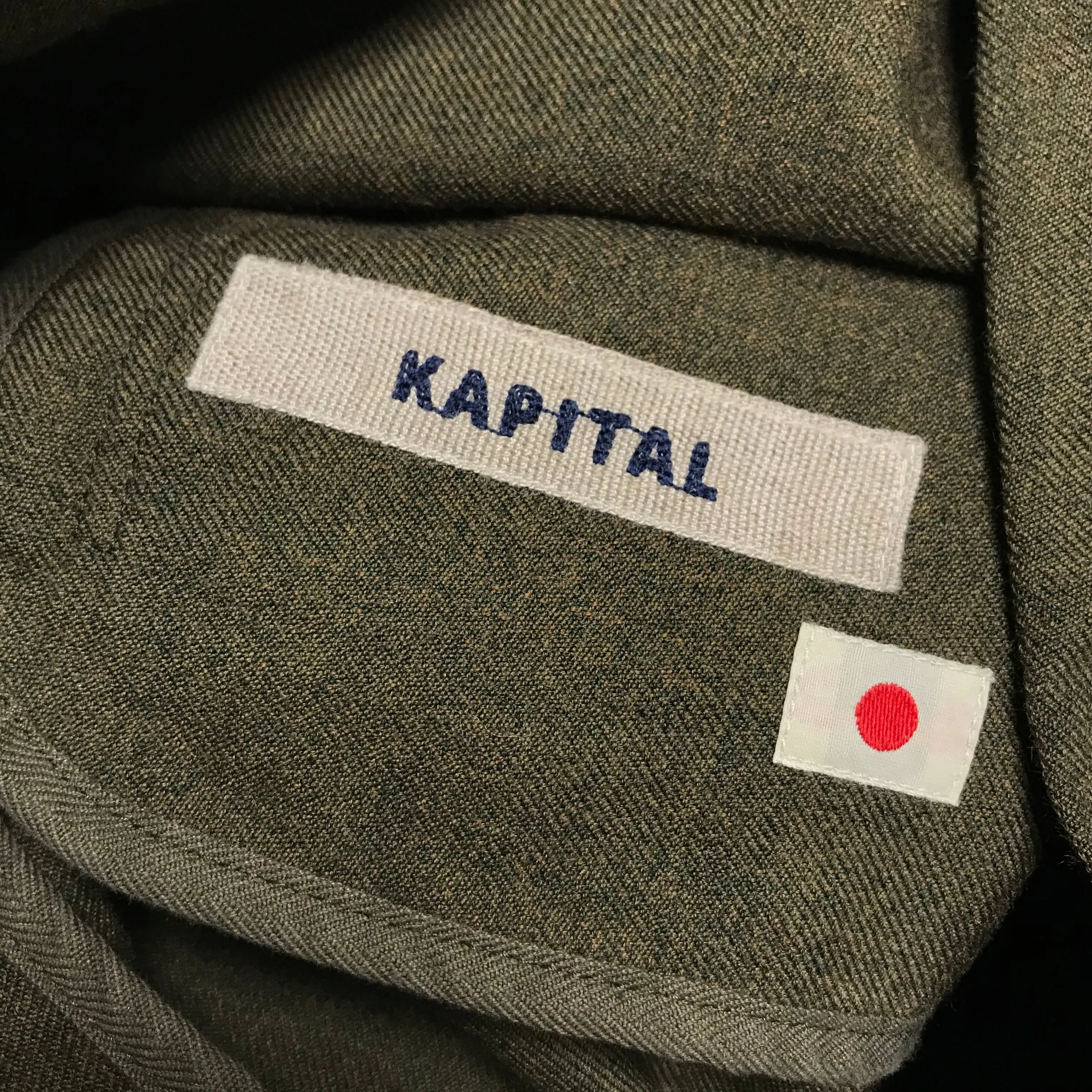 [L] Kapital Kiro Hirata Wool Military Parka Jacket Olive