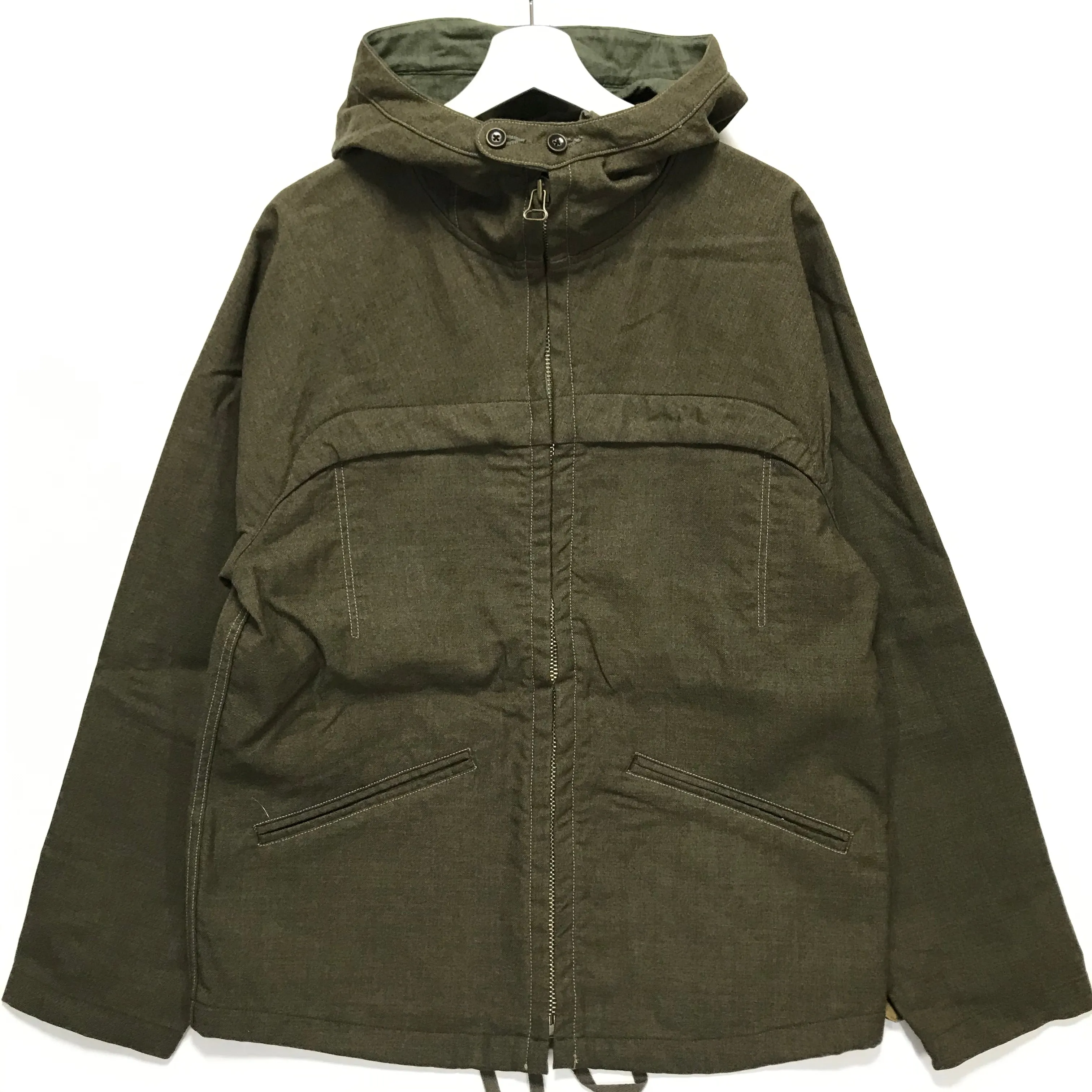 [L] Kapital Kiro Hirata Wool Military Parka Jacket Olive