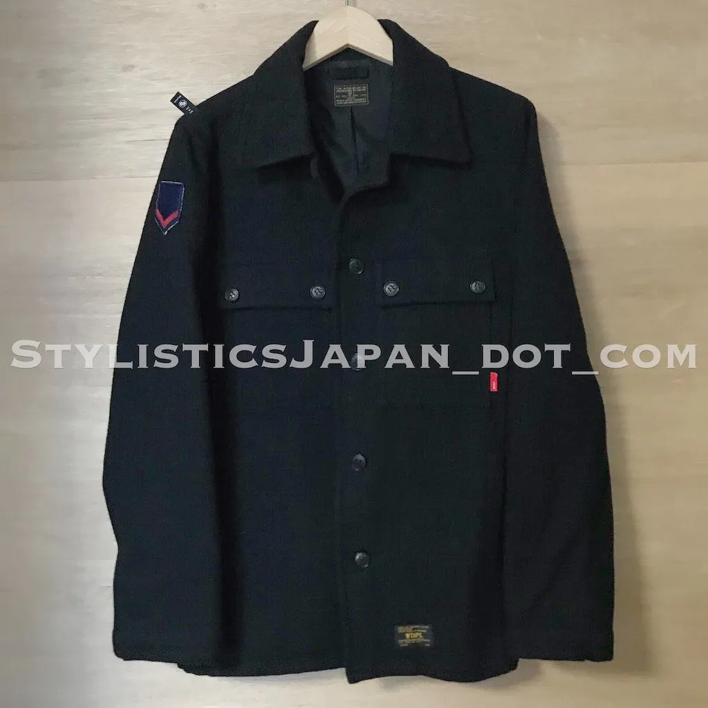 [L] WTaps 12AW Wool CPO Jacket Black