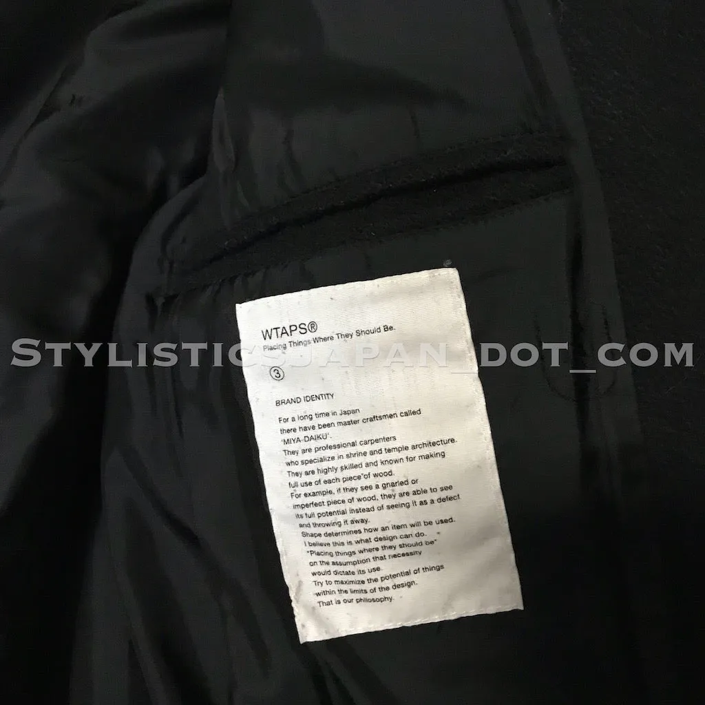 [L] WTaps 12AW Wool CPO Jacket Black