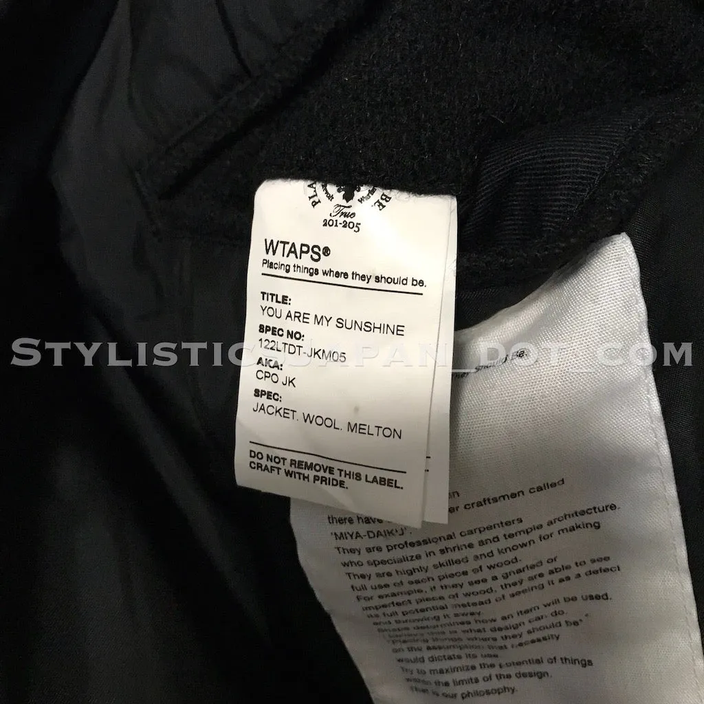 [L] WTaps 12AW Wool CPO Jacket Black