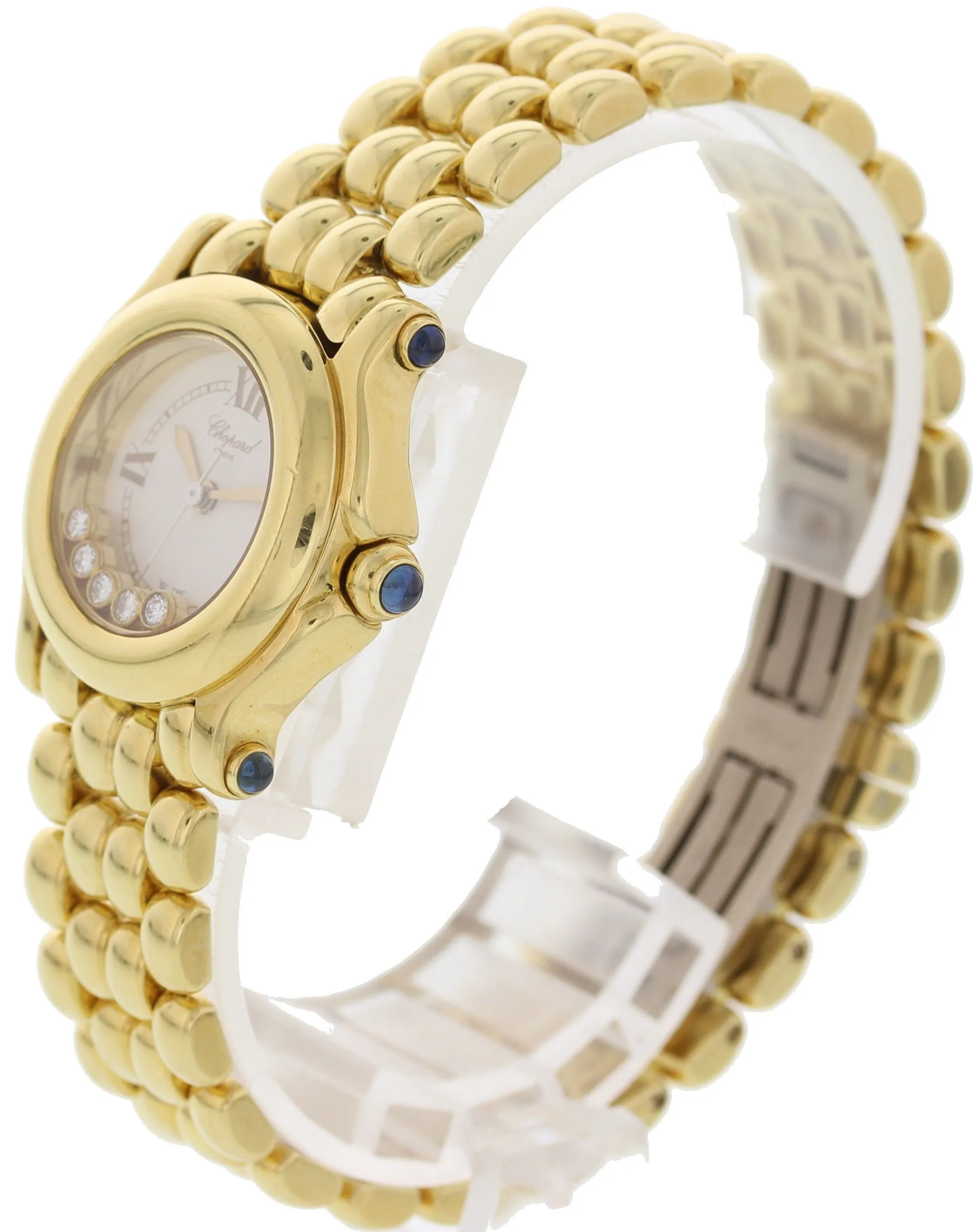 Ladies Chopard Happy Sport 18K Yellow Gold/Diamonds 27/6150-23