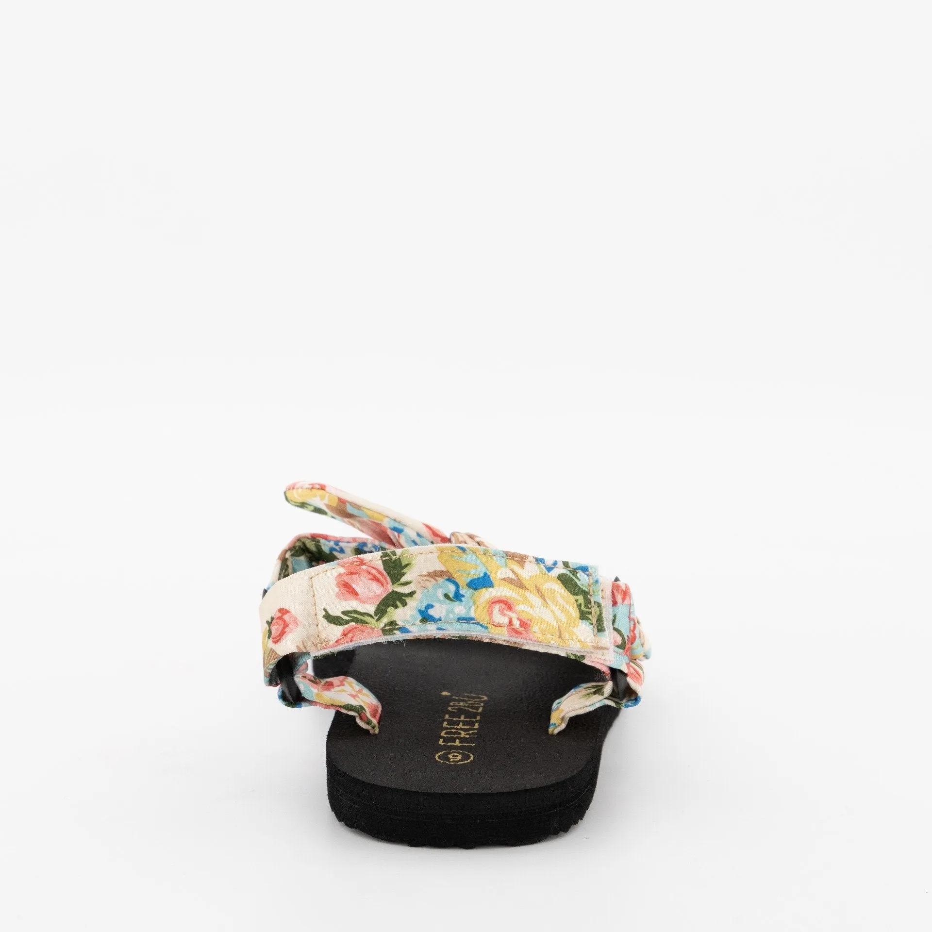 Ladies Printed Knotted Bow Sport Sandal - White