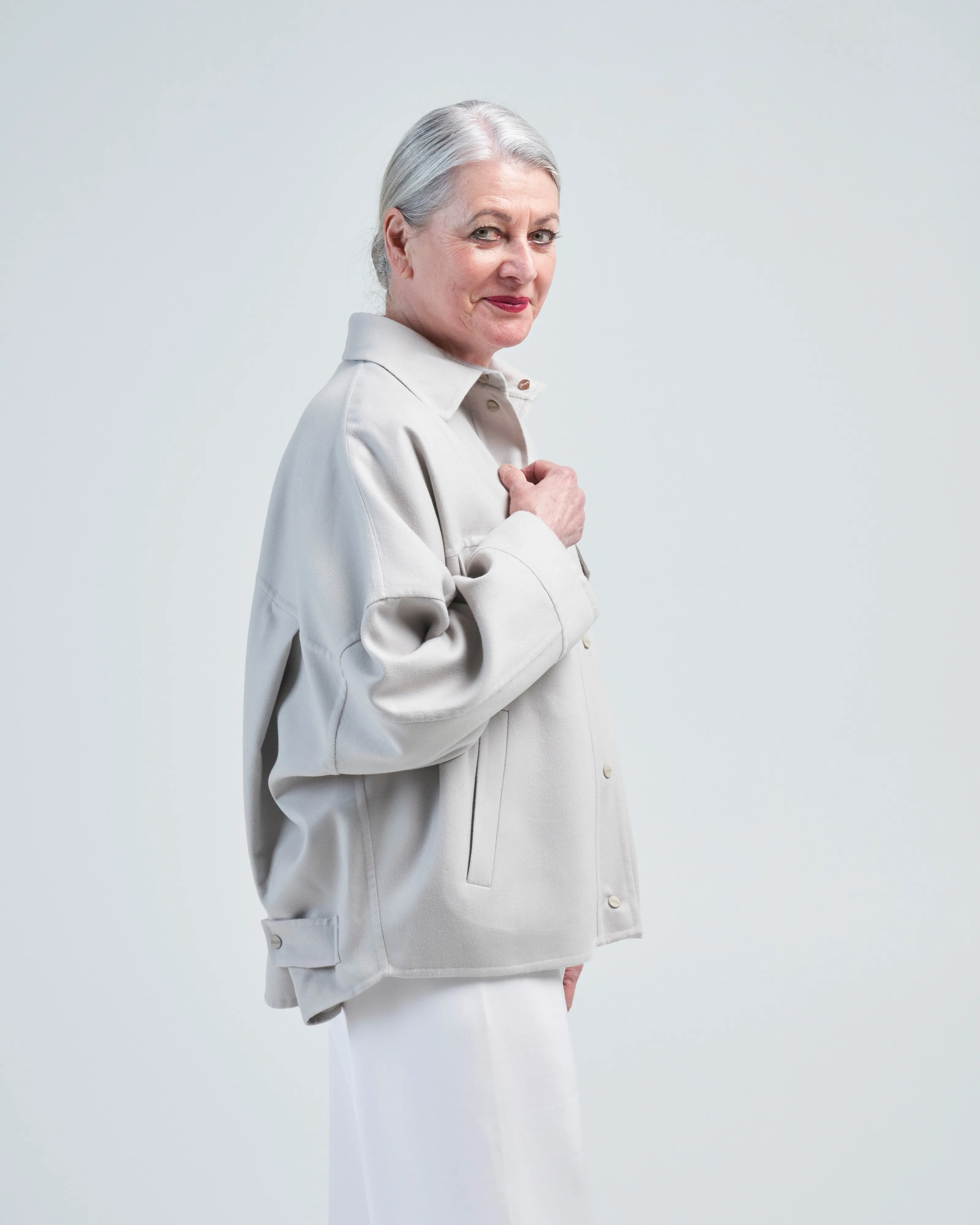 lana double-faced wool western jacket