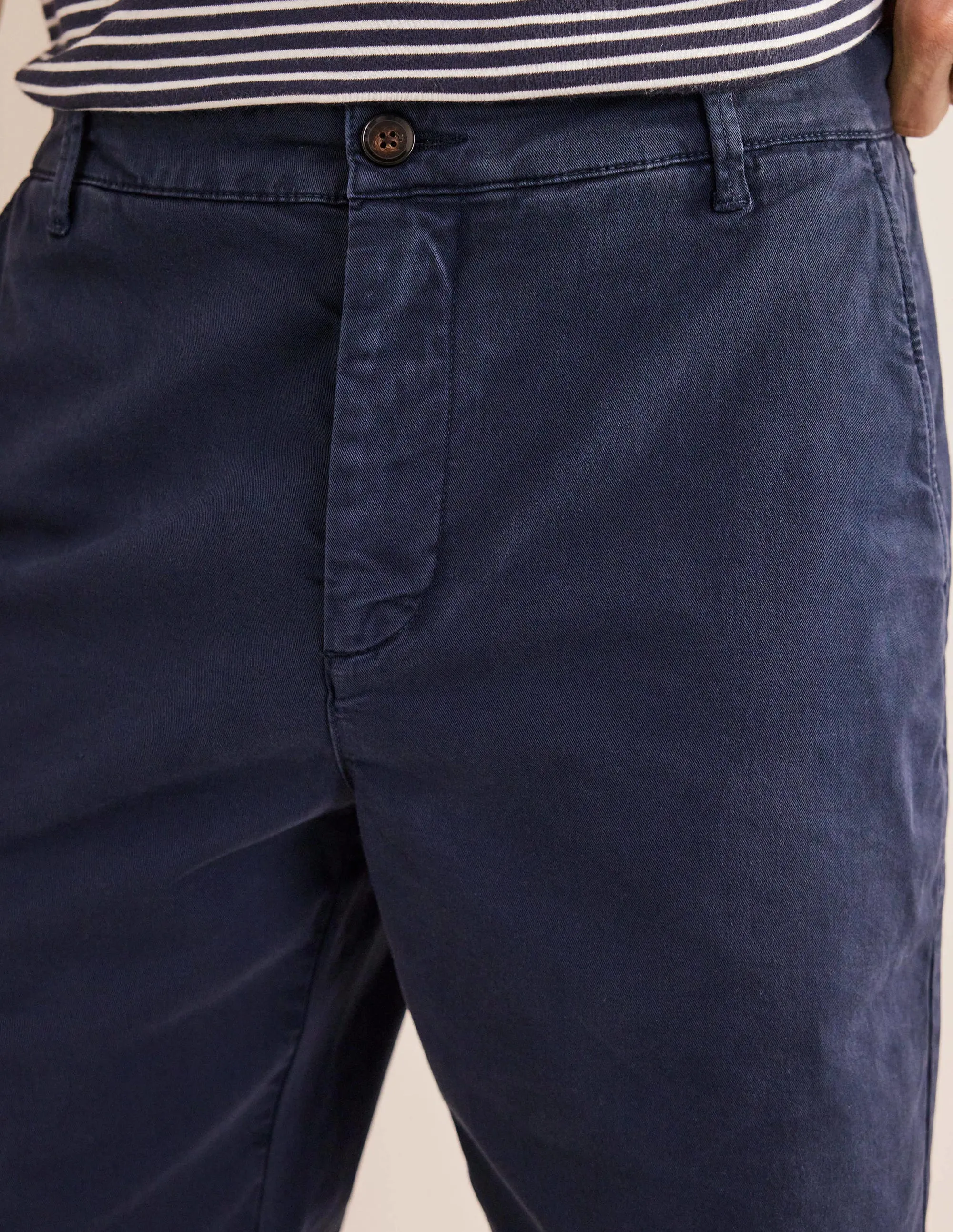 Laundered Chino Shorts-Navy Blue