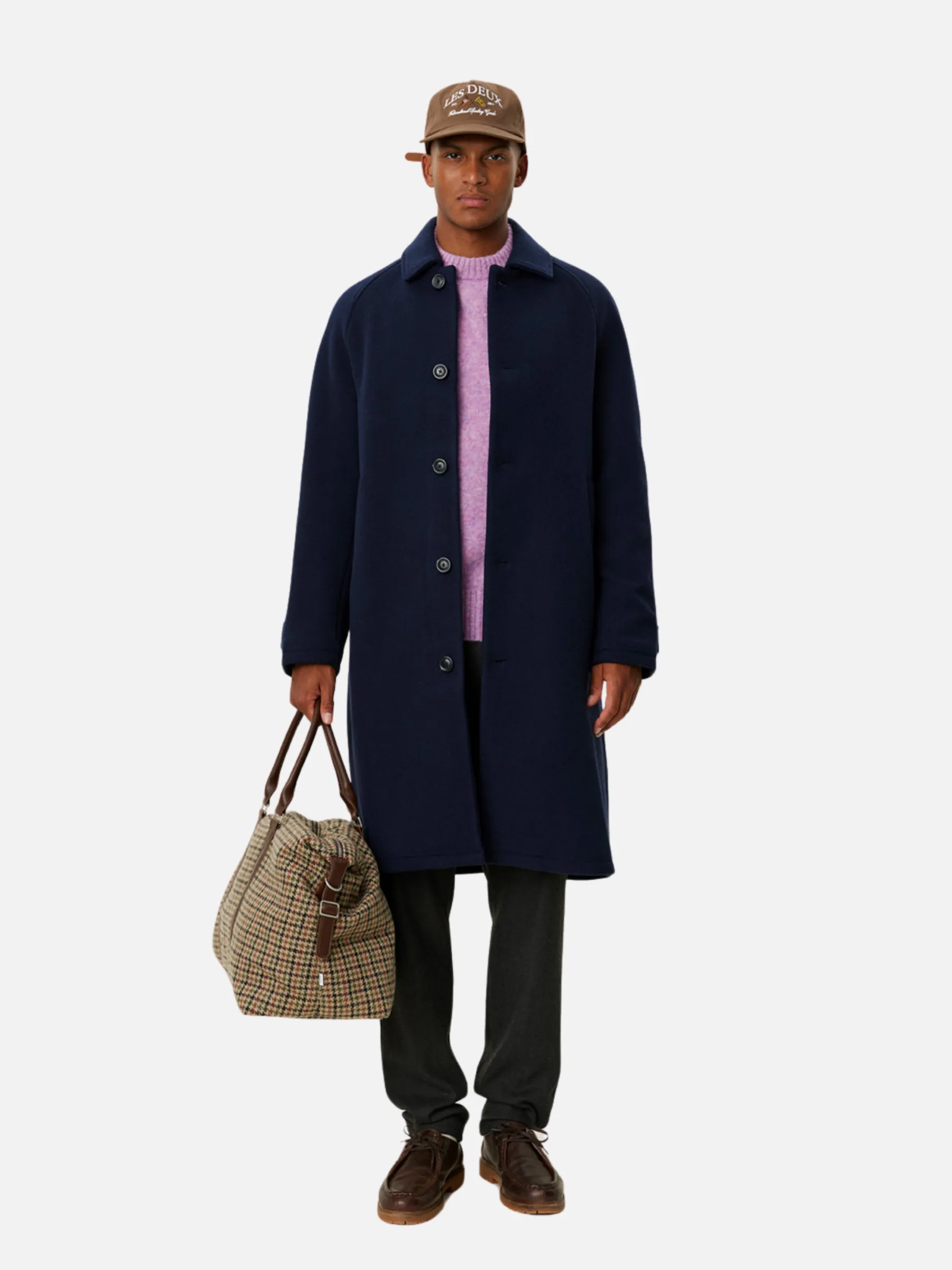 Les Deux Michael Solid Wool Coat 3.0 - Dark Navy