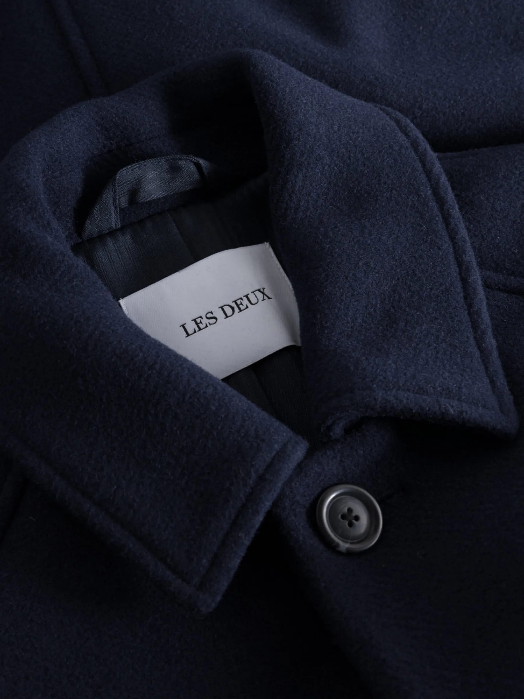 Les Deux Michael Solid Wool Coat 3.0 - Dark Navy