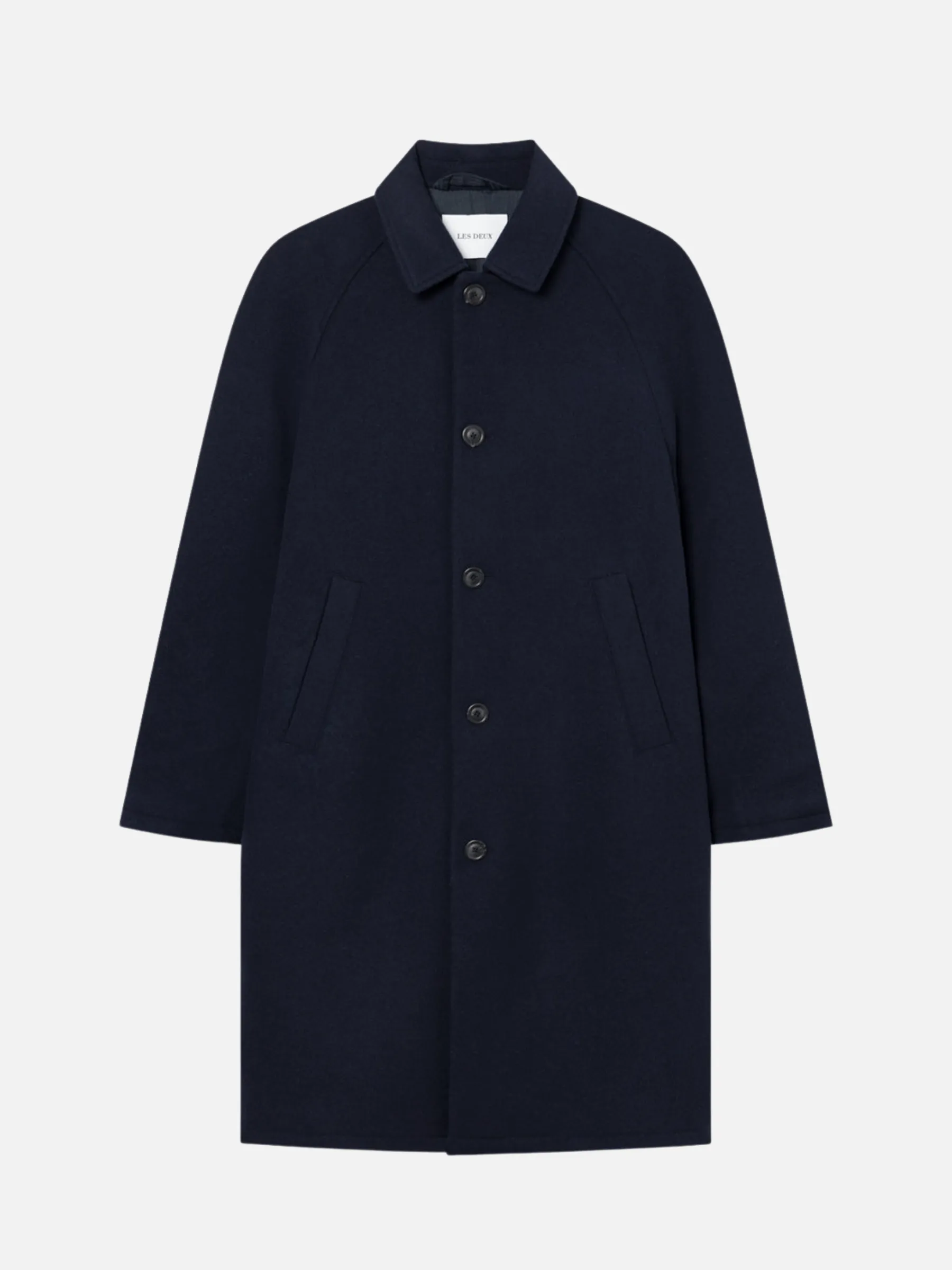 Les Deux Michael Solid Wool Coat 3.0 - Dark Navy