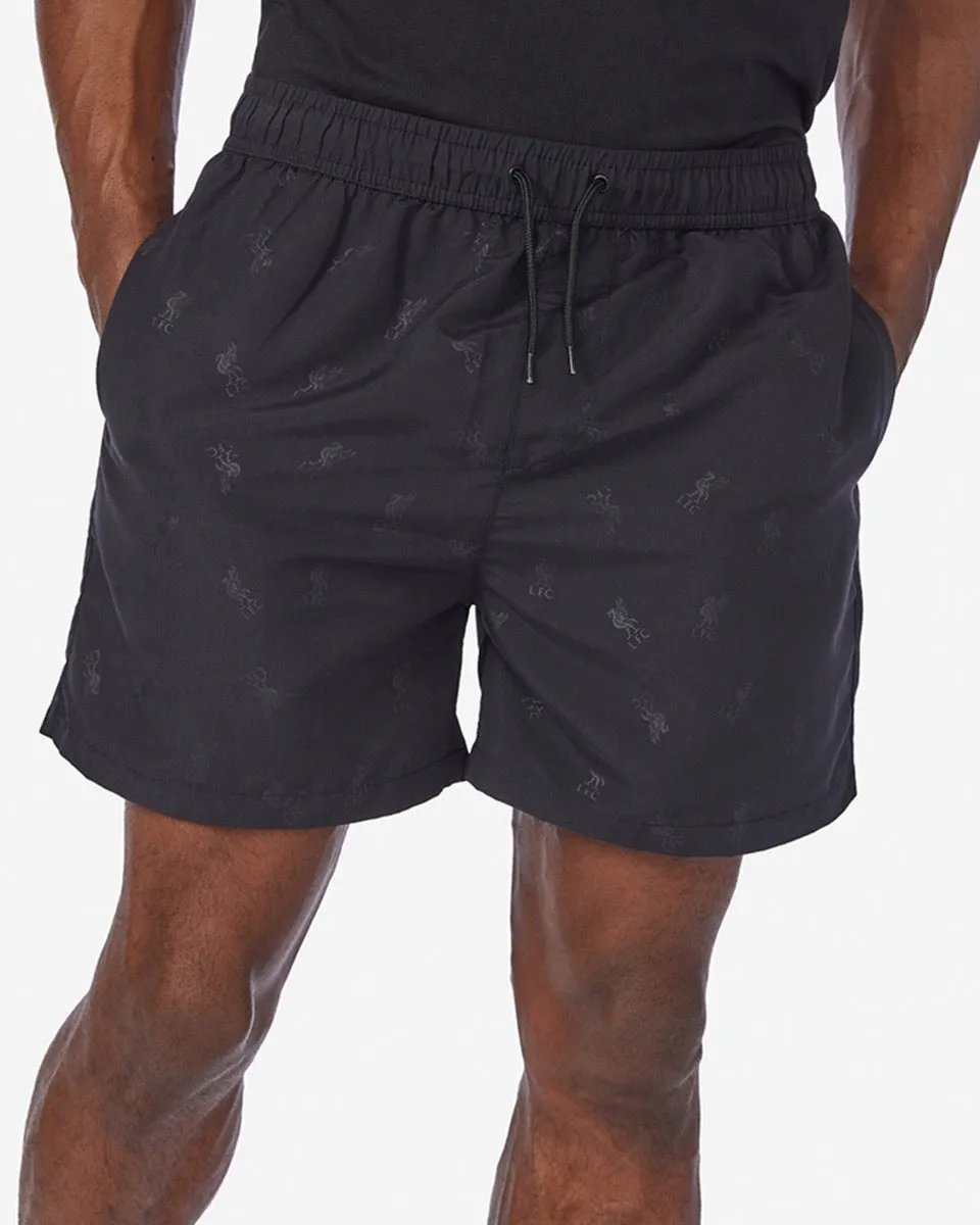 LFC Mens AOP Tonal Swim Shorts Black