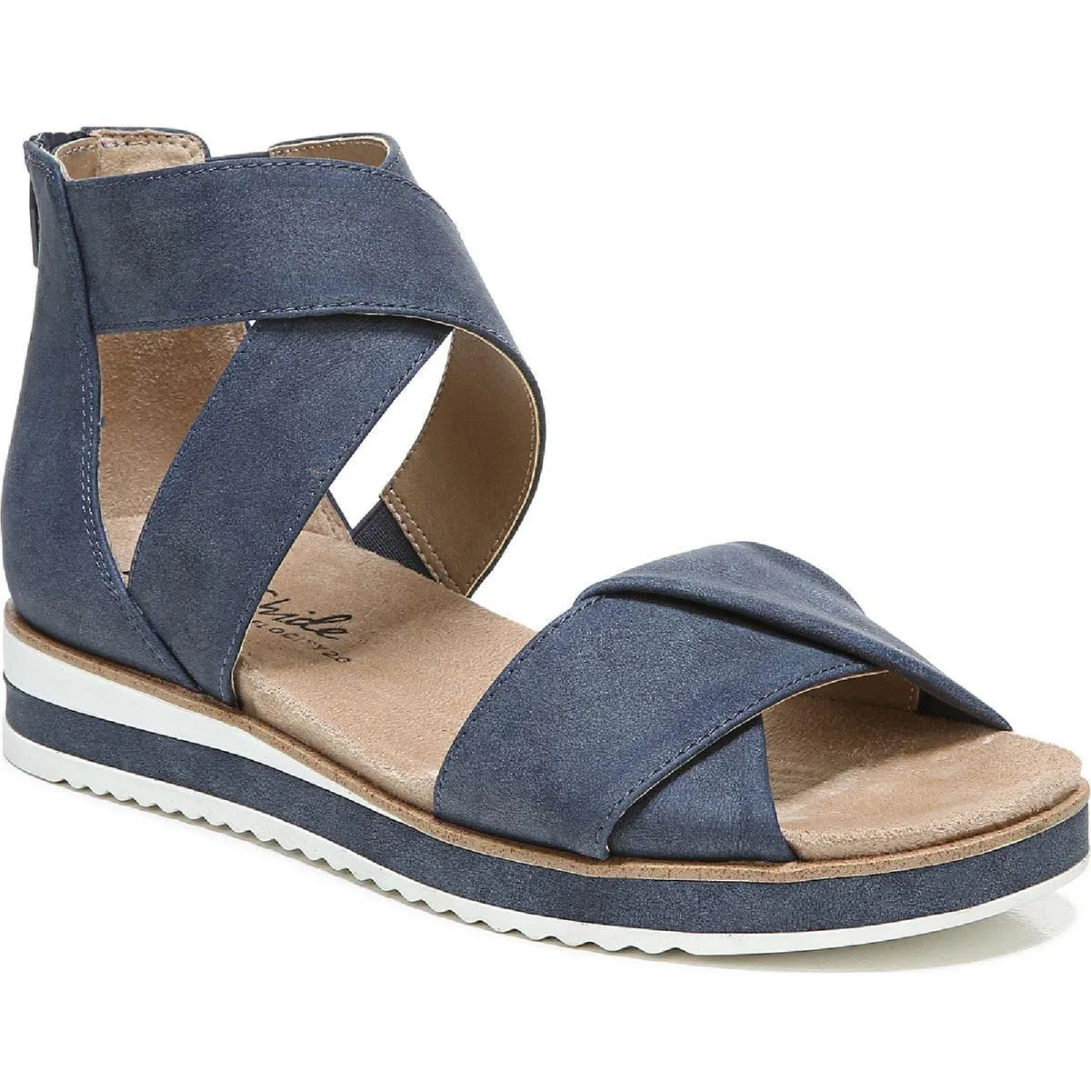 LifeStride Womens Zoom Sport Sandal Navy 10 W