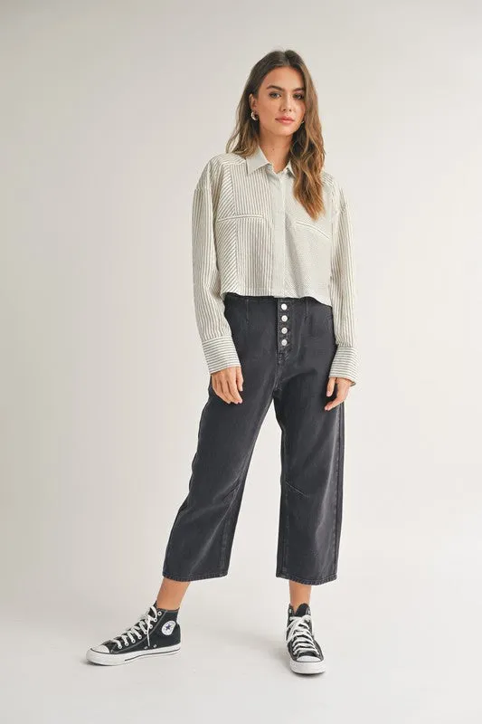 Lizzie Cropped Button Down