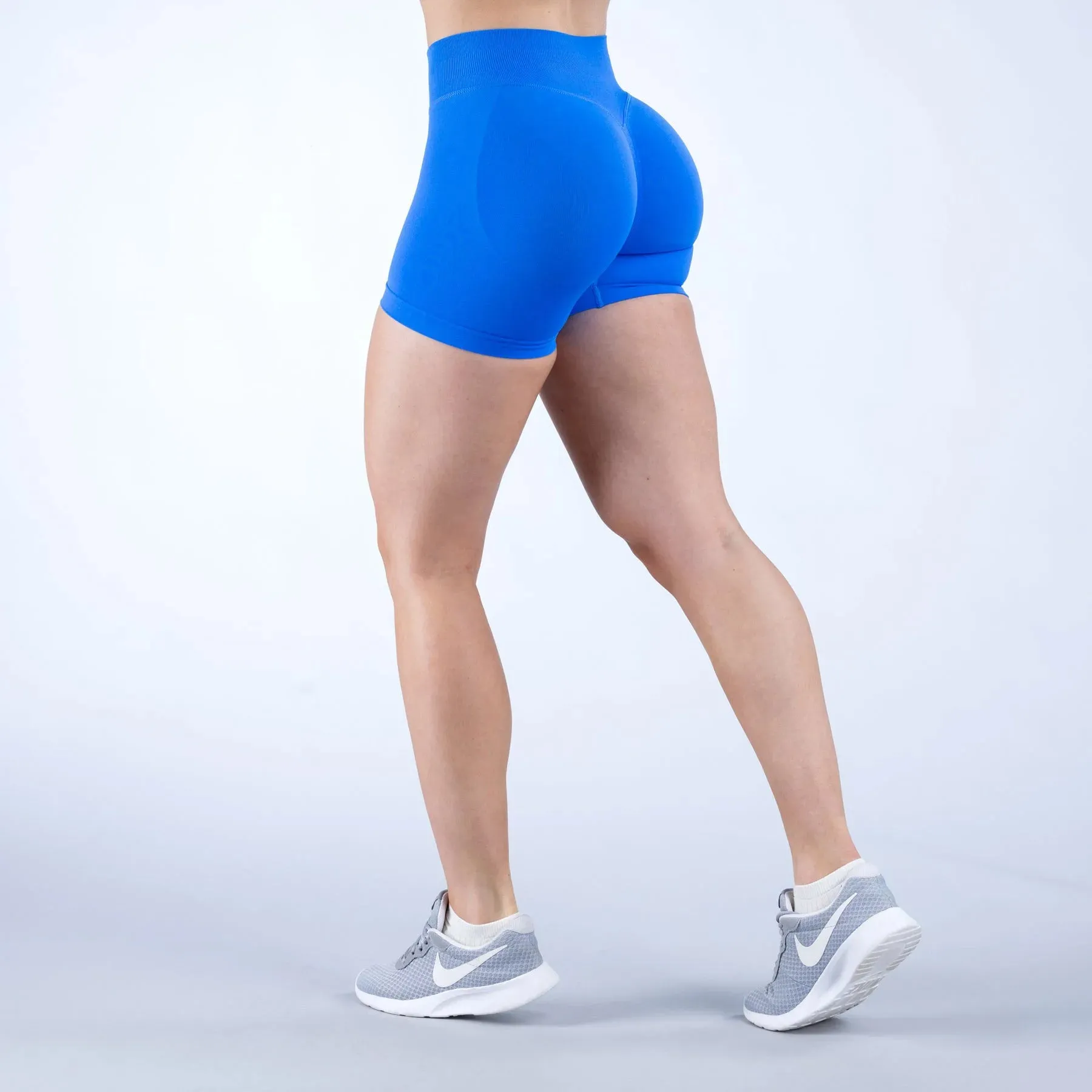 Low Ribbed Seamless Scrunch Bum Workout Shorts