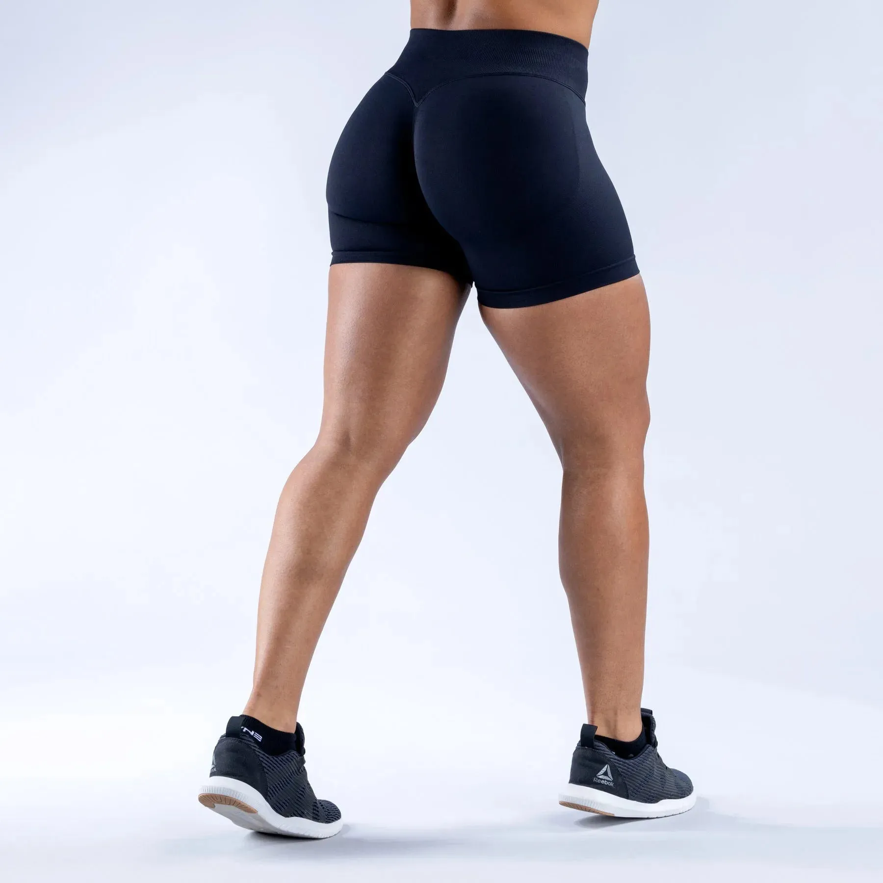 Low Ribbed Seamless Scrunch Bum Workout Shorts