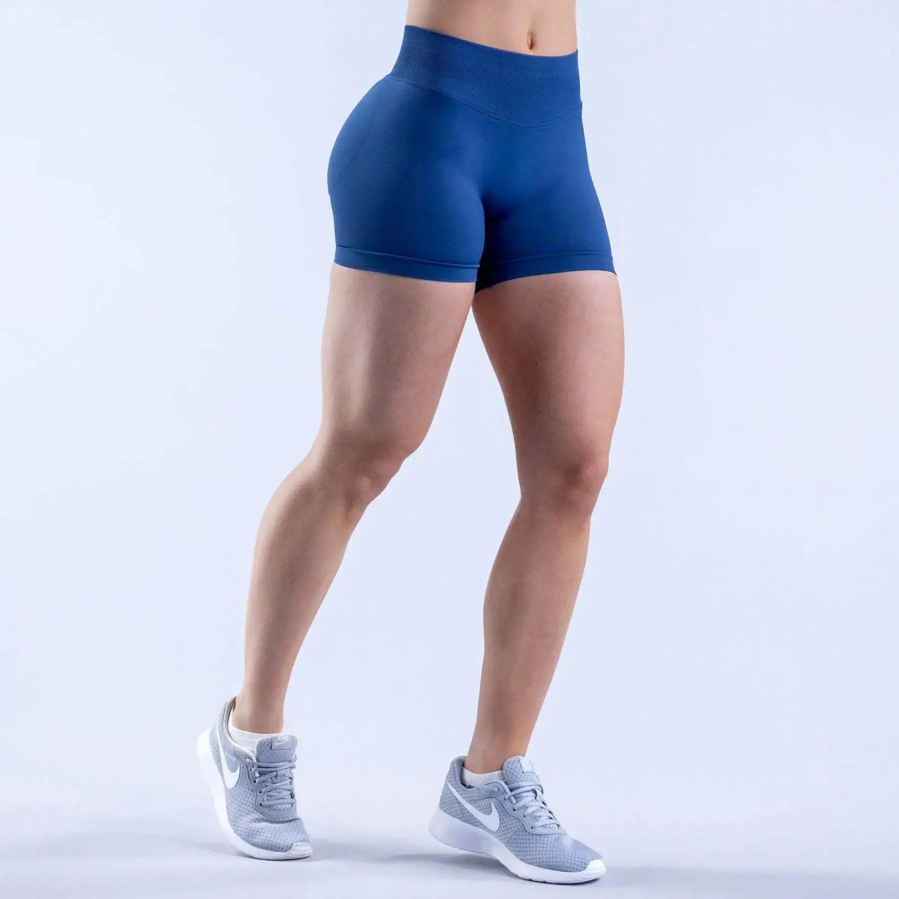 Low Ribbed Seamless Scrunch Bum Workout Shorts
