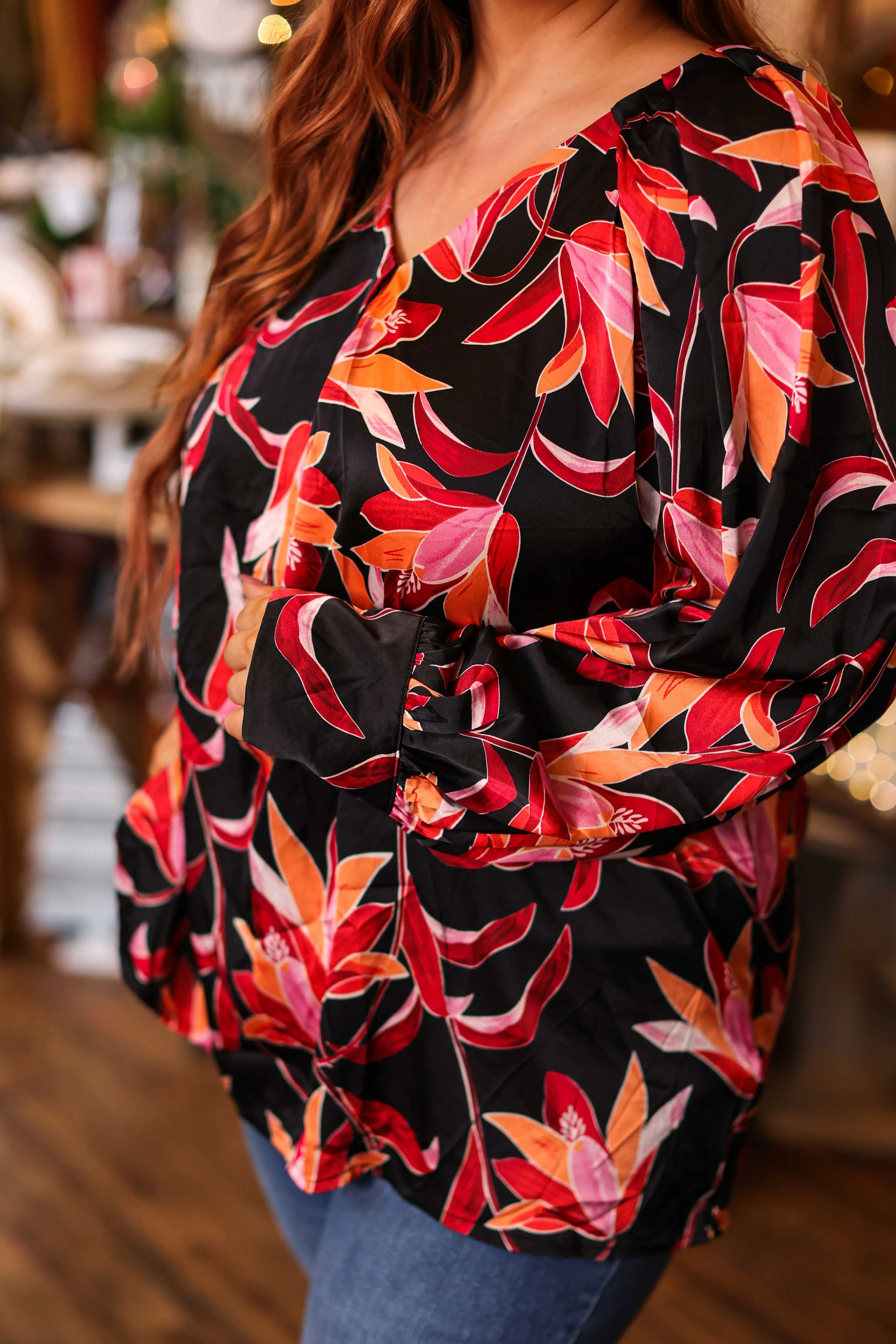 Lucy Black Mix Blouse