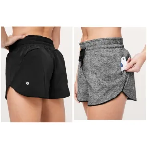Lululemon choose a side reversible athletic shorts 8 black grey