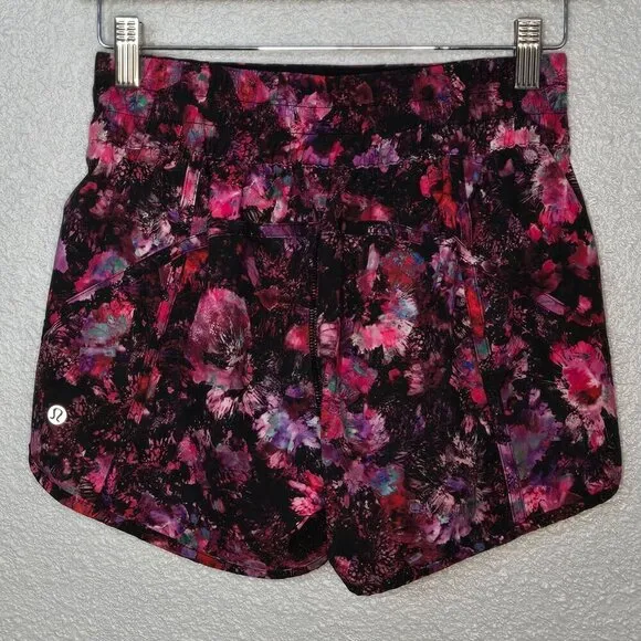 Lululemon Tracker Short V *4&quot; - 6 Fluoro Floral Multi