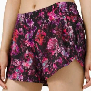 Lululemon Tracker Short V *4&quot; - 6 Fluoro Floral Multi
