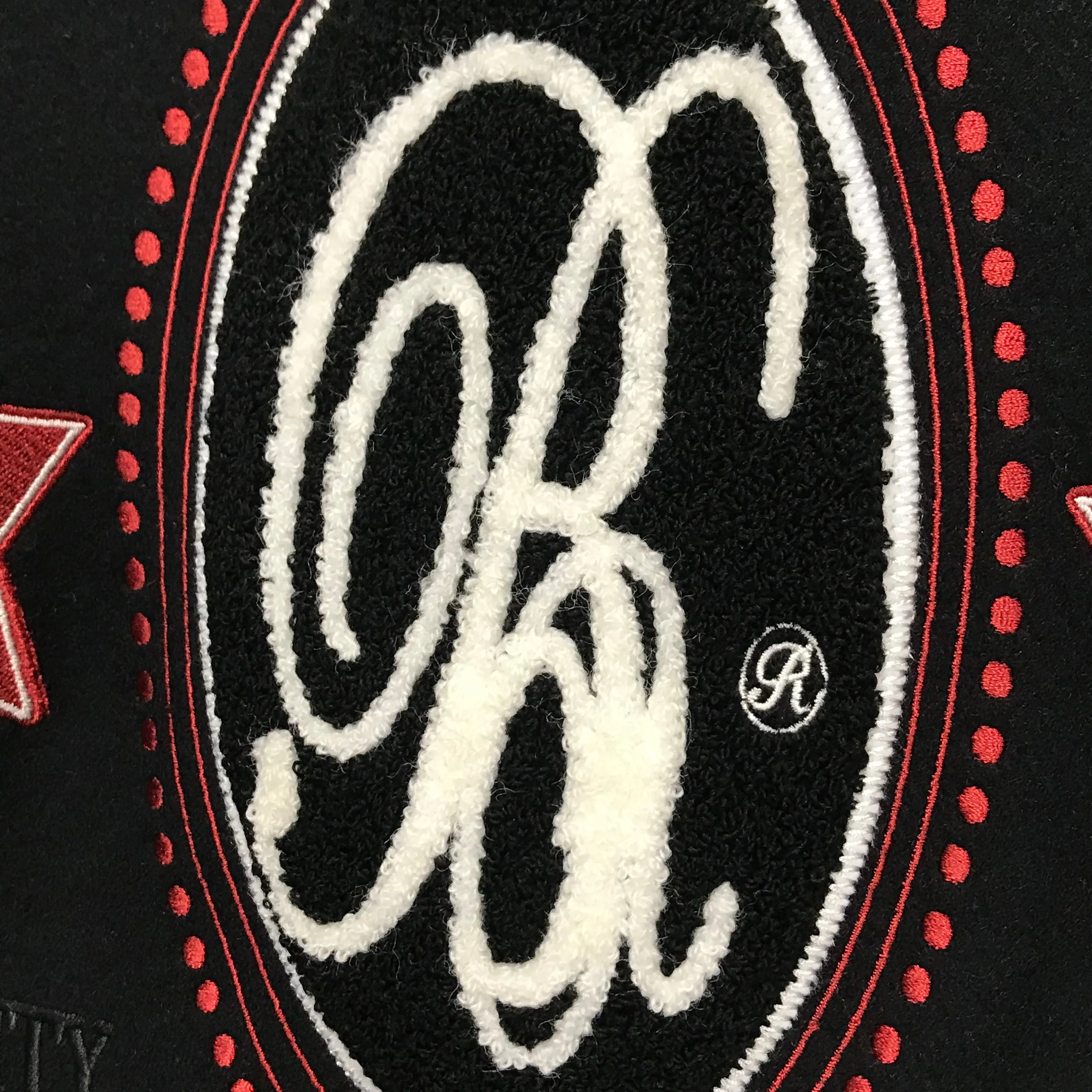[M] A Bathing Ape Bape x Stash Wool Varsity Stadium Jacket Black