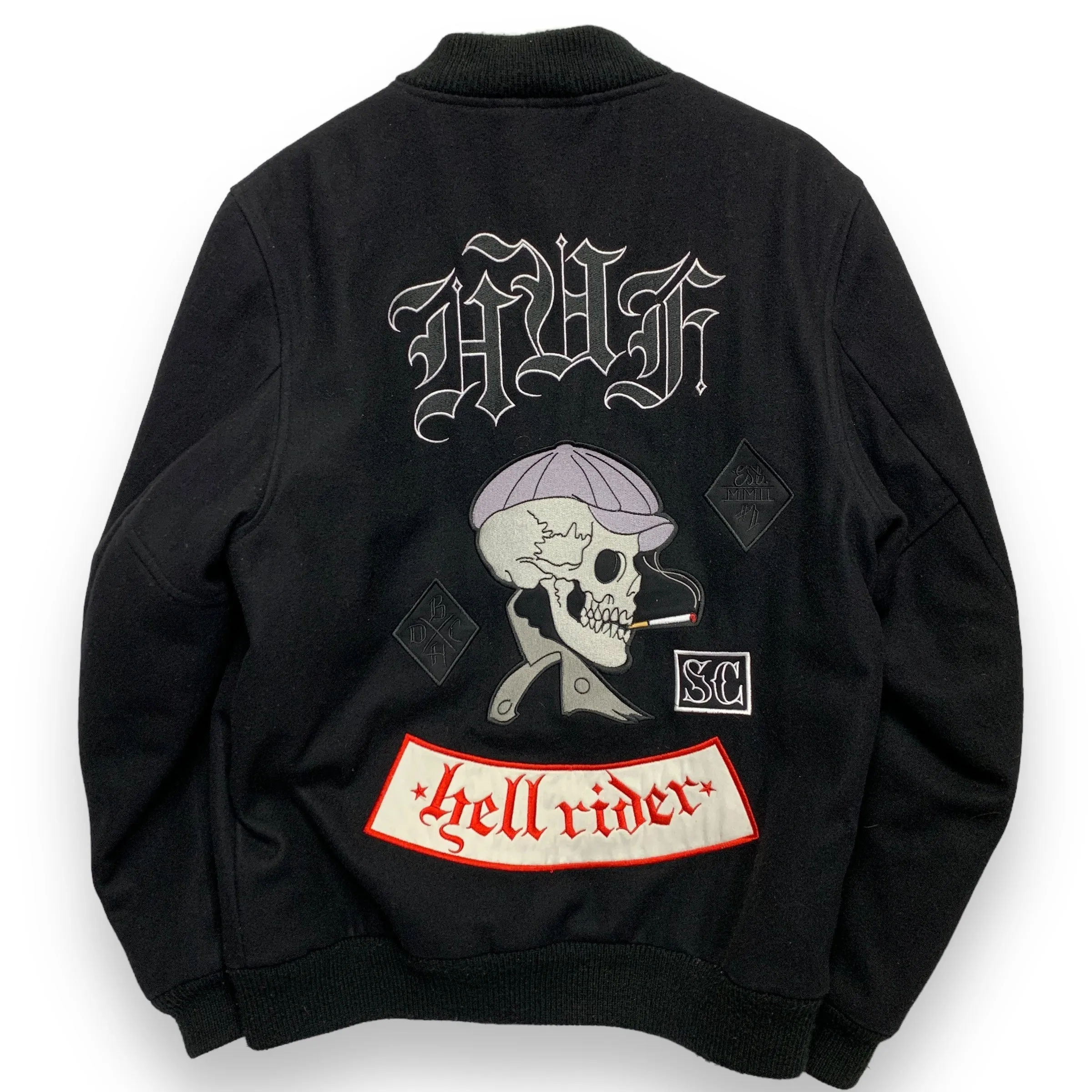 [M] HUF Freddy Corbin Tenderloin Rats DBC Wool Stadium Varsity Jacket