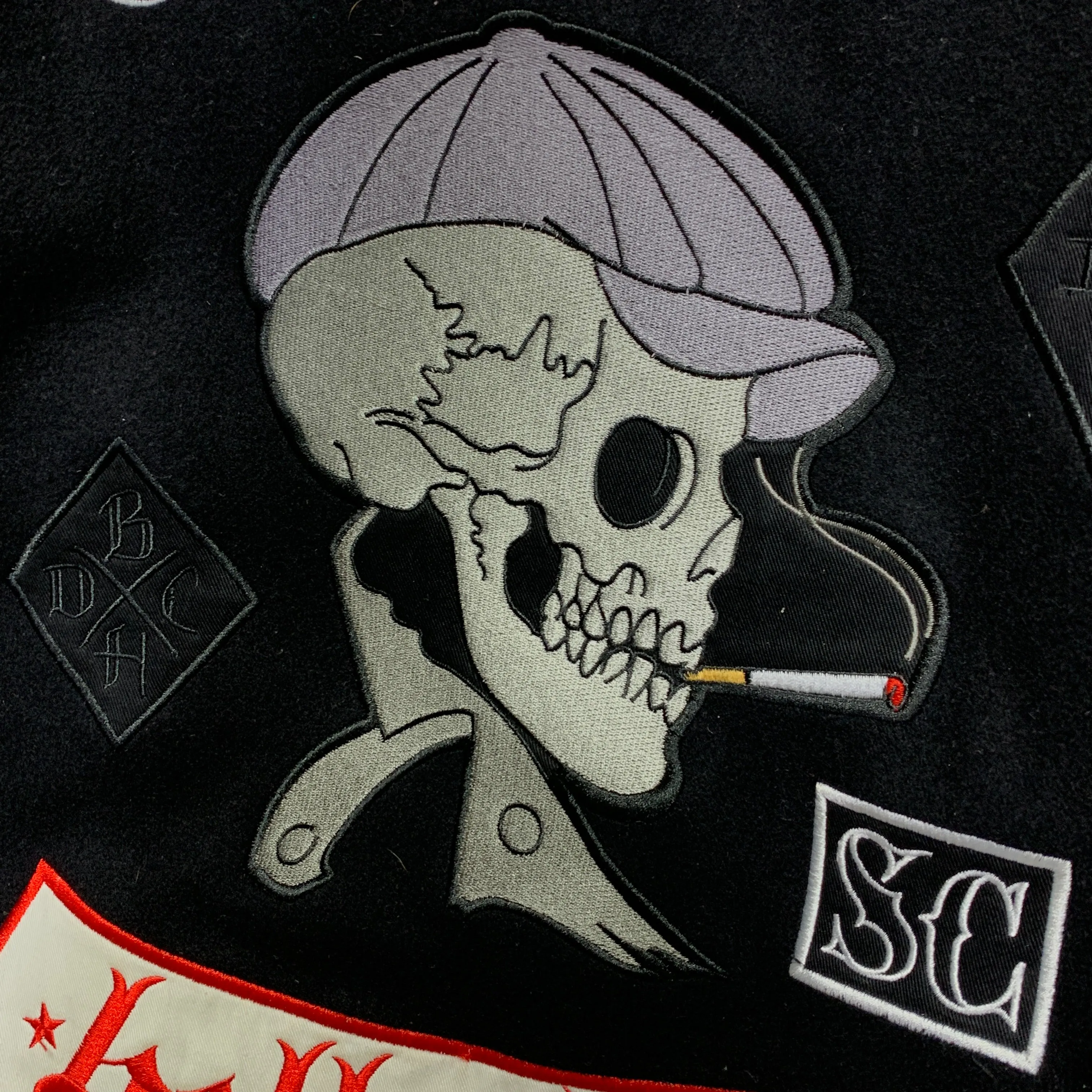 [M] HUF Freddy Corbin Tenderloin Rats DBC Wool Stadium Varsity Jacket