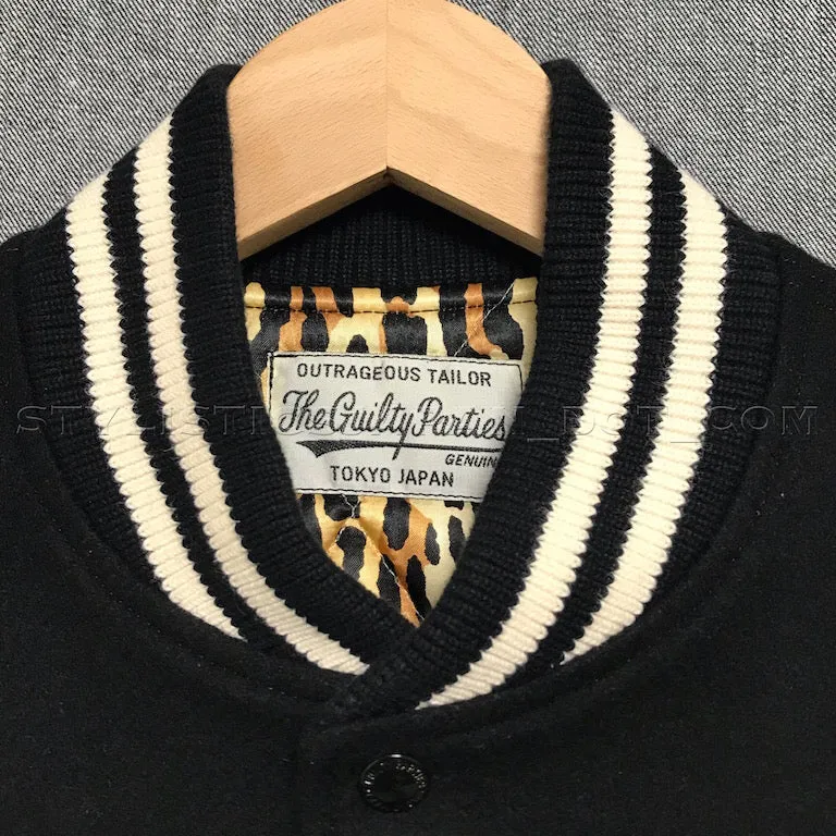 [M] Wacko Maria Guilty Parties Wool Stadium Jacket Black