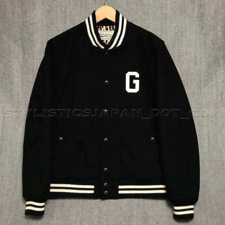 [M] Wacko Maria Guilty Parties Wool Stadium Jacket Black