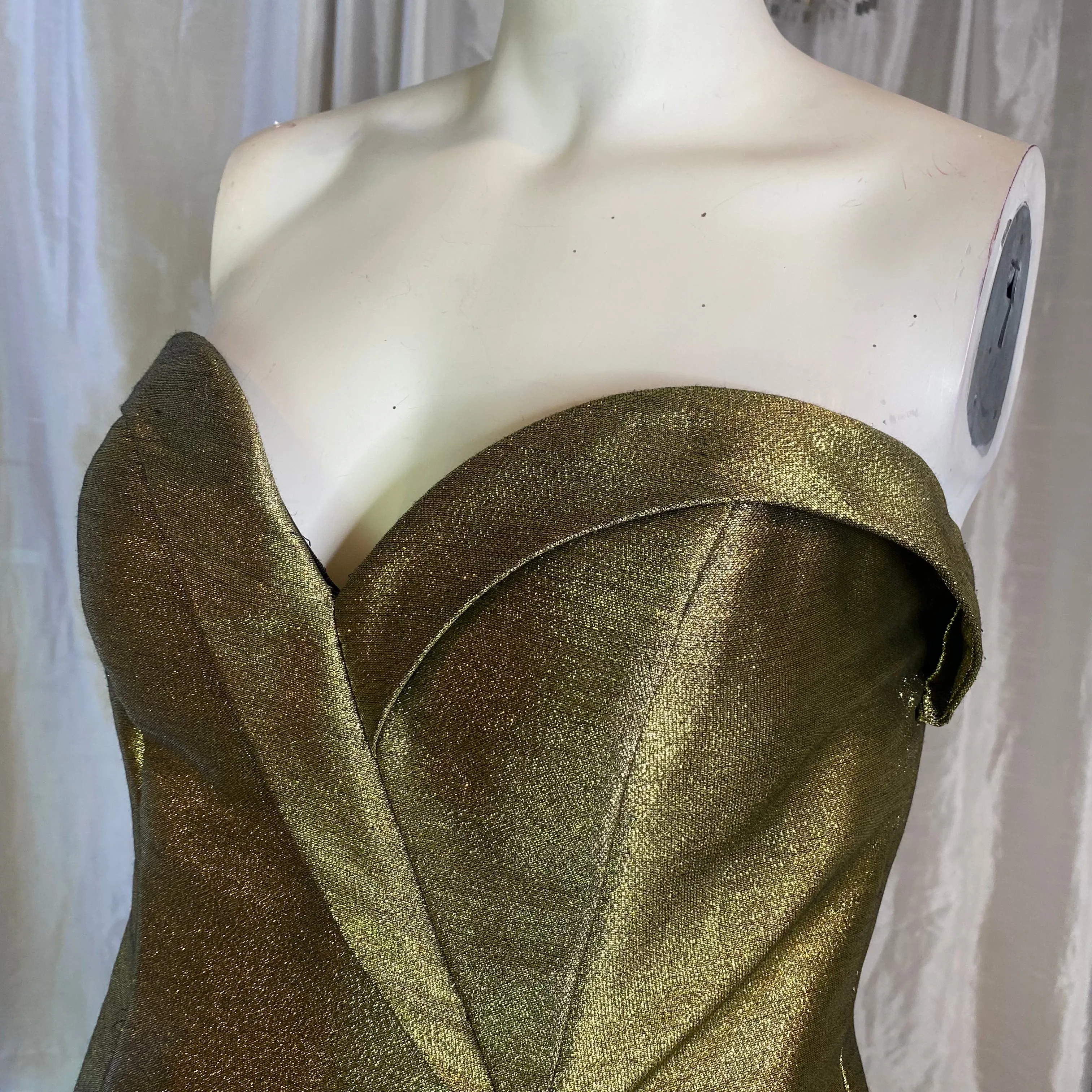 MAC DUGGAL 67662D Gold Bustier Gown Size 18
