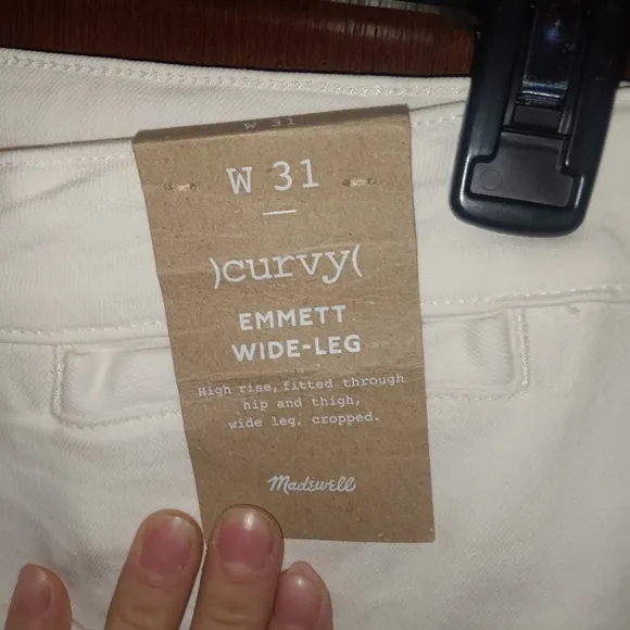 MADEWELL Curvy Emmet Wide Leg 31&quot; 🆕