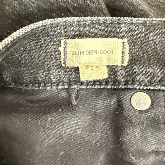 MADEWELL Flared Jeans Petite Slim Demi-Boot Lunar Black flare Denim High Rise