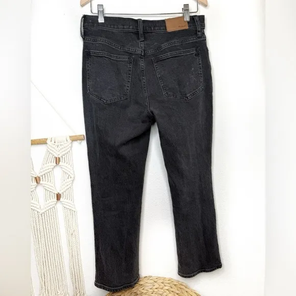 MADEWELL Flared Jeans Petite Slim Demi-Boot Lunar Black flare Denim High Rise