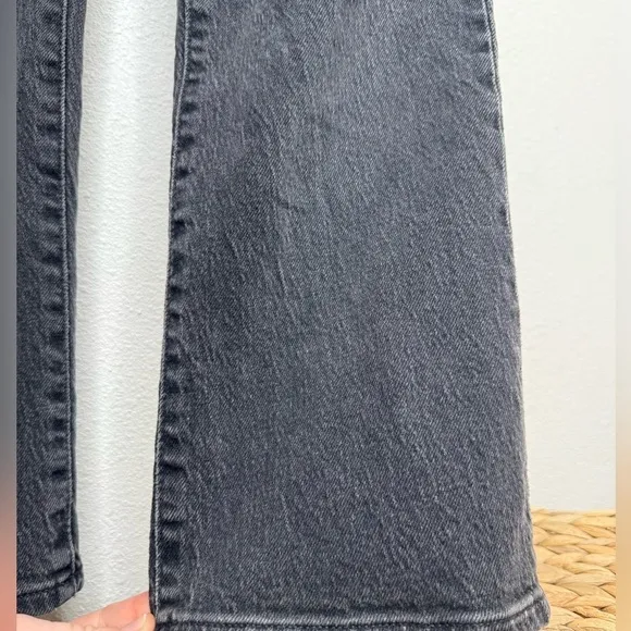 MADEWELL Flared Jeans Petite Slim Demi-Boot Lunar Black flare Denim High Rise