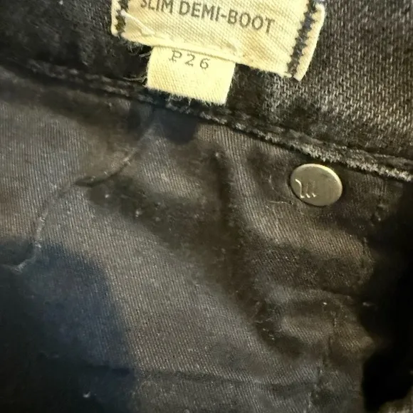 MADEWELL Flared Jeans Petite Slim Demi-Boot Lunar Black flare Denim High Rise