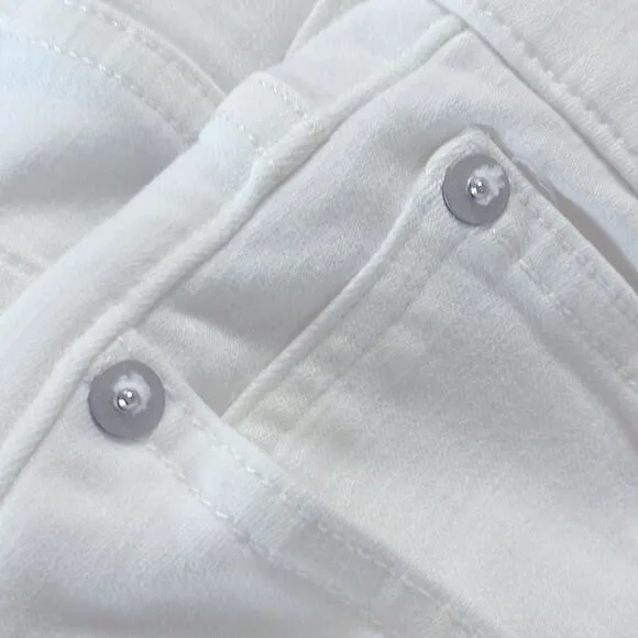 Madewell NWT Petite Kick Out Crop Jeans 29P Mid Rise in Pure White