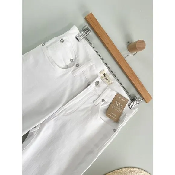Madewell | NWT | Petite Kick Out Crop Jeans in Pure White | Sz 25P