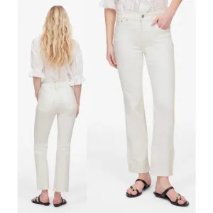 Madewell | NWT | Petite Kick Out Crop Jeans in Pure White | Sz 25P