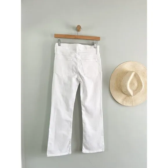 Madewell | NWT | Petite Kick Out Crop Jeans in Pure White | Sz 25P