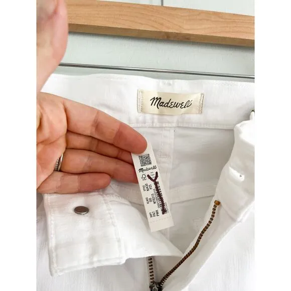 Madewell | NWT | Petite Kick Out Crop Jeans in Pure White | Sz 25P