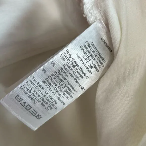 MADEWELL Petite Kick Out Crop Jeans in Pure White