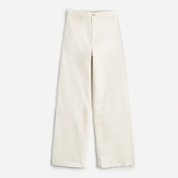 Madewell The Emmett Wide-Leg Crop Jean Welt Pocket high rise Sz 31 Petite NWT