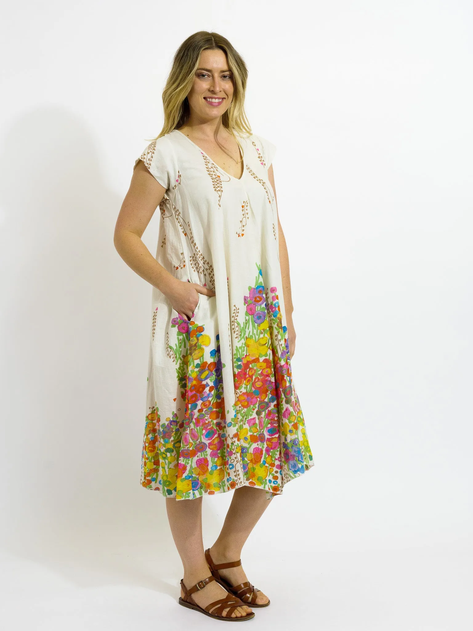 Maheno Dress in Vanilla Spring