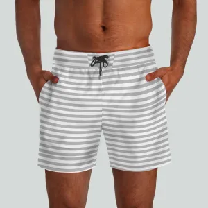 Malibu Gray & White Boardshorts