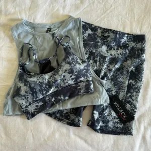 Marika athletic tank top, sports bra, shorts set
