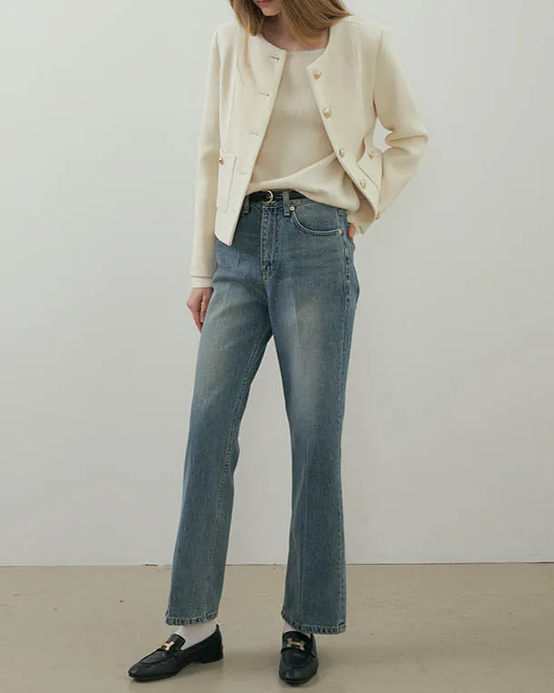 MATIN WOOL TWEED BLAZER IVORY