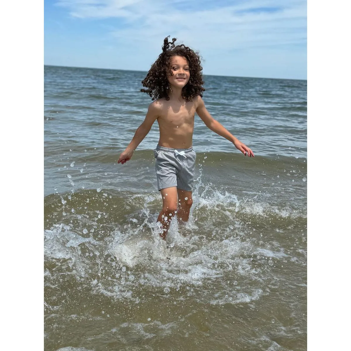 Me & Henry Splash Swim Shorts- Grey