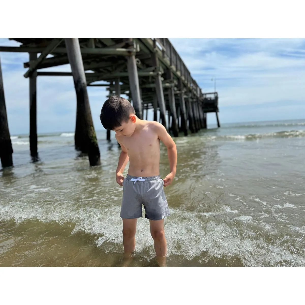 Me & Henry Splash Swim Shorts- Grey