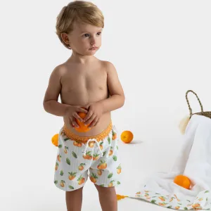 MEIA PATA - Oranges Print Swim Shorts - Orange