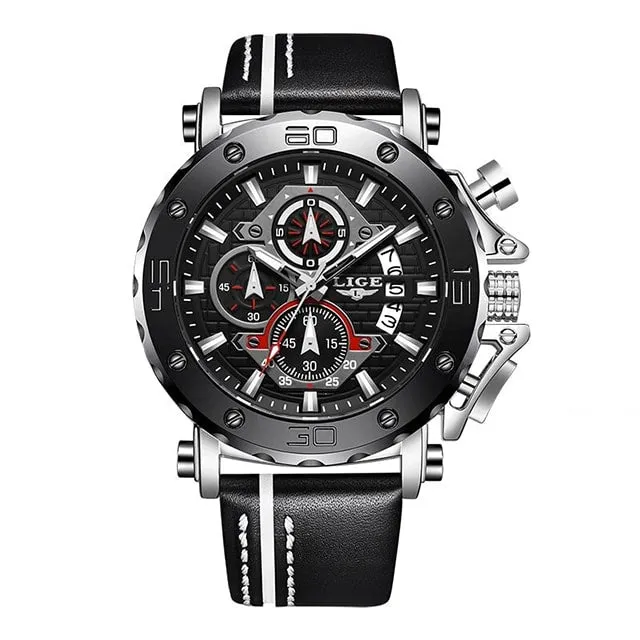 Men Luxury Sport Leather Quartz Watch